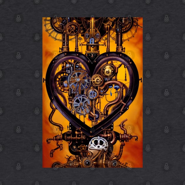 Steampunk mechanical heart by Dendros-Studio